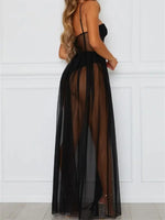 2026 Fashion Mesh Sheer Bodysuit Dress Ladies Sleeveless Bikini Cover Ups Summer Dress Club Party Beach Sexy Dresses Female