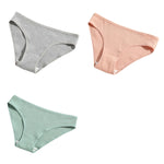 3Pcs/Set Cotton Panties Women Low Waist Underwear Seamless Briefs Solid Color Sports Breathable Underpants Female Lingerie