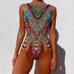 Striped Women One Piece Swimsuit High Quality Swimwear Printed Push Up Monokini Summer Bathing Suit Tropical Bodysuit Female