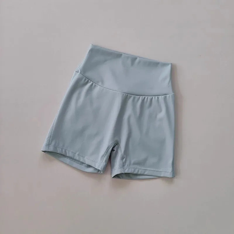 Nude High-Waisted Women's Yoga Fitness Shorts with Pockets Peach Hip Sports Fitness Running Training Gym Active Leggings