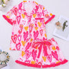 Women's Sleepwear Summer Dopamine Style Pajama Set Loungewear Ladies Pajamas Comfortable Casual Lapel Pajamas Shorts Set