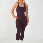 Women's Halter Top And Sports Leggings Gym Workout Set Two-Piece Pilates Clothes Yoga Outfits Impact Fitness Pants Set