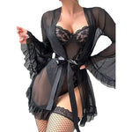Fairy Lingerie Transparent Open Bra Erotic Ultra Sexy See Through Chemise Nightdress Women's Pajamas Delicate Sexy Nighty