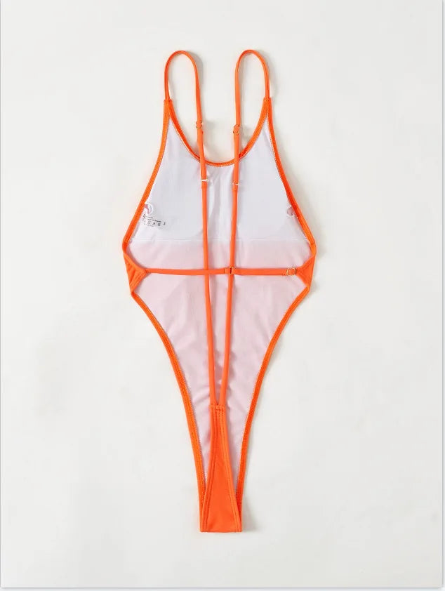 Extreme Mini One Piece Swimsuit Women G String Shiny Swimwear Female Micro Thong Monokini Bather Backless Bathing Suit Swim wear