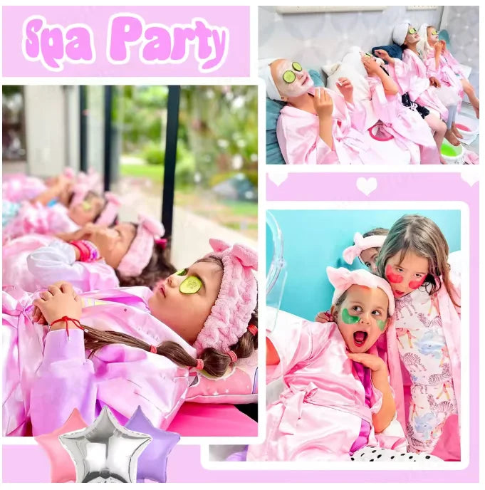 6-15Pcs Multicolors Spa Robes for Girls Spa Birthday Kimono for Girls Soft Silk Satin Slumber Sleepover Pyjama Party Supplies