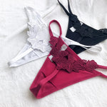 Floral Embroidery Sexy G String Underwear Women Panties T-Back Briefs Female Lingerie Erotic Girls Thongs Bikini Size S-XXL