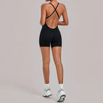 Women's Seamless Yoga Jumpsuits Sports Fitness Hip-lifting Sleeveless Backless One-piece Workout Gym Training Leggings Bodysuits