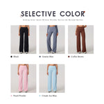 Hearuisavy Women Straight-Leg Sports Pants Gym Clothing Naked Feeling Compression Wide Leg Yoga Leggings Pilates Fitness Tights