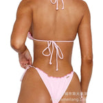 New Floral Print Bordered Bikini Set Sexy Swimwear Women Bikinis Swimsuit Micro Thong Bandage Bathing Suits
