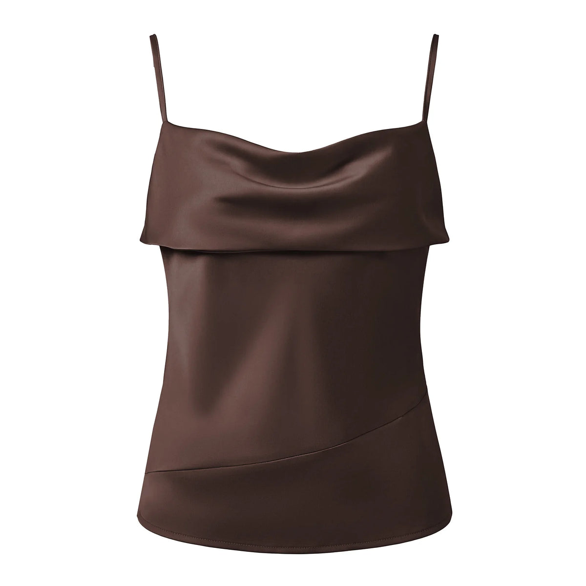 WomensTank Tops Solid Color Satin Cowl Neck Spaghetti Strap Going Out Vest Summer Daily Casual Elegant Camis Streetwear