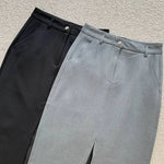 WOMENGAGA Retro High Waist Half Skirt Girl Bifurcate Slim A-LINE Gray Skirts Fashion American Spicy Girls 2023 New 5P2F
