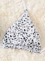 Sexy Print Strings Bikini 2025 Women Swimsuit Female Swimwear Thong Bikinis Set Brazilian Beach Wear Bathing Suit Biquini Swim