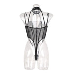 Toucheart Erotic Bodysuit Net Clothes Halter Lace See-through Skinny Backless Sissy Premium HotSeductive Women Coquette Bodysuit