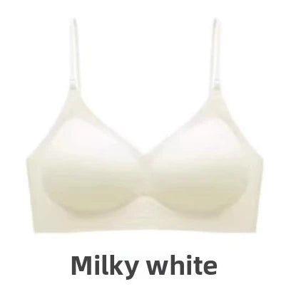 Japan Style Seamless V-Neck Halter Bra Small Bust Petite Straps Open Back Sexy Underwear Women One Piece Comfort Fit Daily Wear