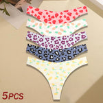 5Pcs Women G-string Seamless Sweet Fruit Thongs Low-waist Panties Ladies Soft Cute Thongs Female S-XL T-Back Panties Underwear