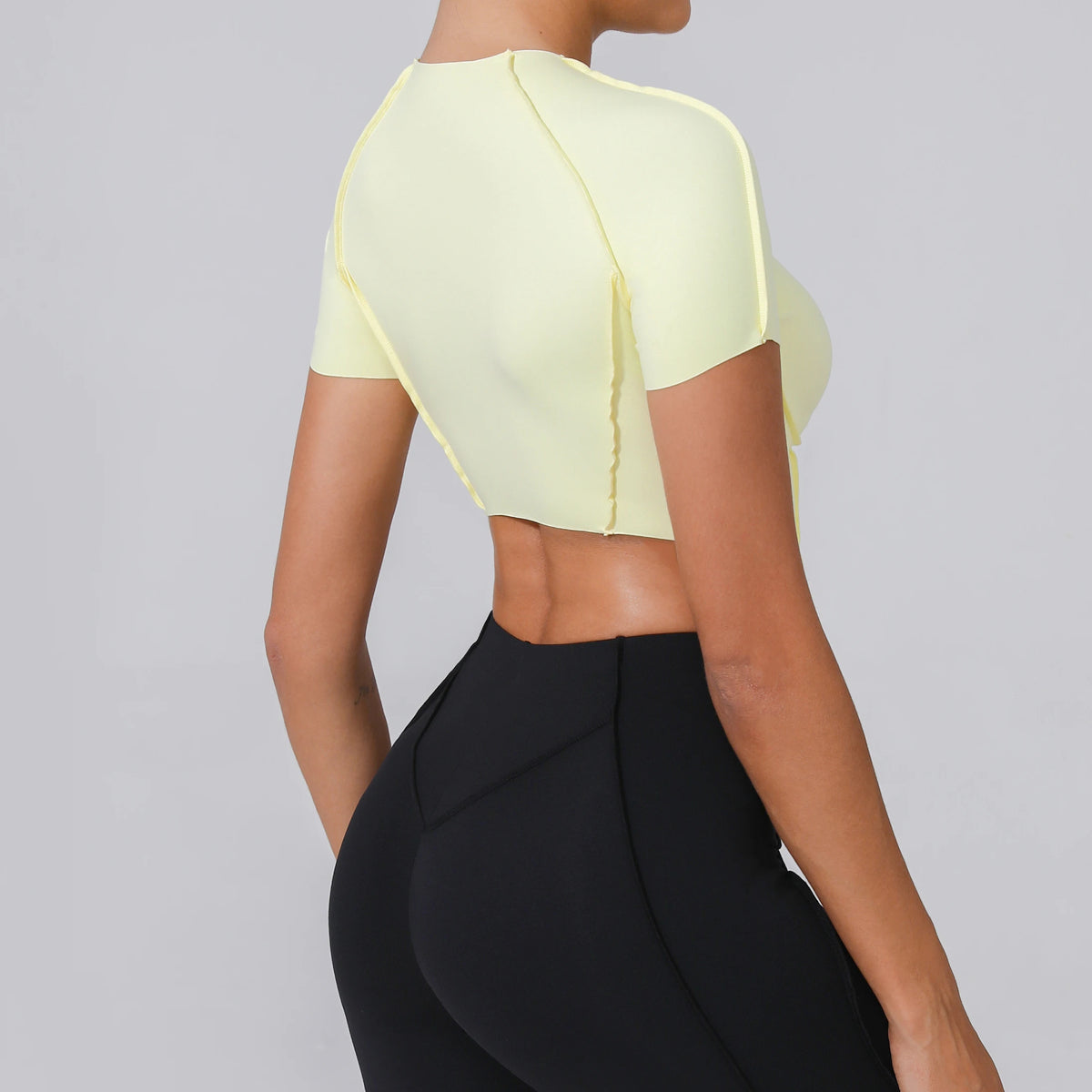 No Padded Women Yoga Sport T Shirts Fitness Clothes Short Sleeve Yoga Shirt Gym Top Running Active Wear Sport Tops