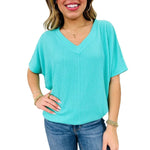 Women's Tops Summer Multi-Colour V-Neck Short Sleeve T-Shirt Casual Suit Loose Shirt Top Women's Clothing