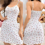 Sexy Nightgown Sweet Floral Suspender Sleepwear Comfortable Lace Dress for Women Fashionable Home Suit Set New Hot Selling