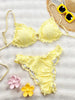 2026 Wrinkled Ruffled Halter Bikini Female Swimsuit Women Swimwear Two-pieces Bikini Set Bather Bathing Suit Swim Lady Beachwear