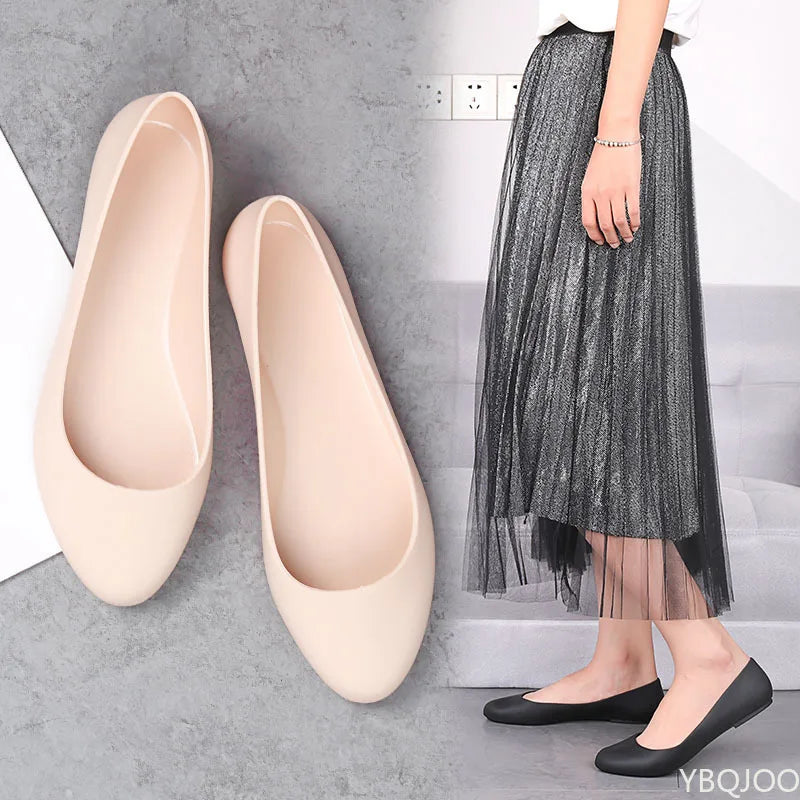 New ladies sandals soft pvc plastic flat non-slip women flat shoes 2022