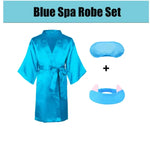 1Set Kids Silk Satin Robe Spa Party Robes for Girl Kimono Bathrobe DIY Spa Birthday Squad Robes Slumber Robe Party Favors