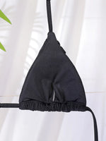 Miyouj Glitter Fabric Bikinis 2026 Sexy Bikini Set Folds Swimsuit Female Halter Bathing Suit Women Swimwear New Beachwear