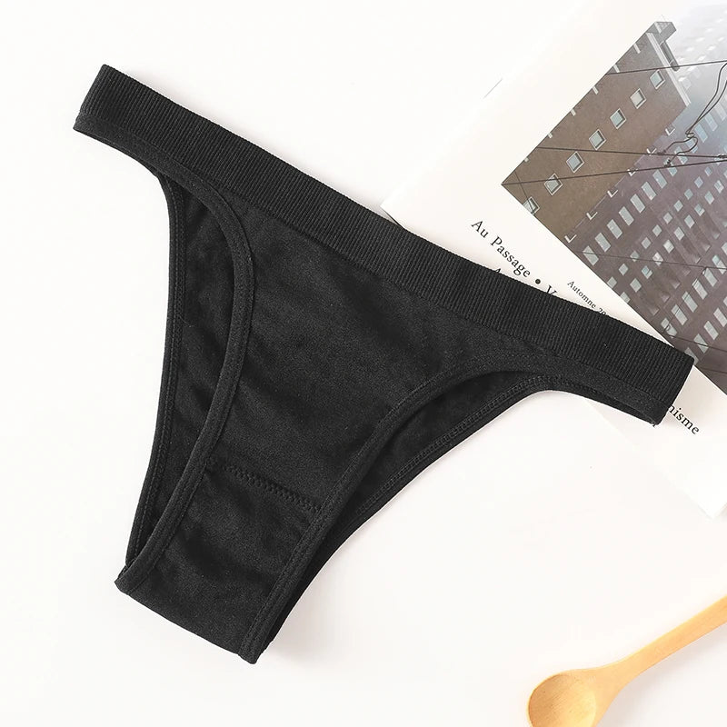 10Pcs/Set Women Seamless Panties Ribbed Underwear Sexy Lingerie High Leg Cut Female Sports Underpants Femme Thongs