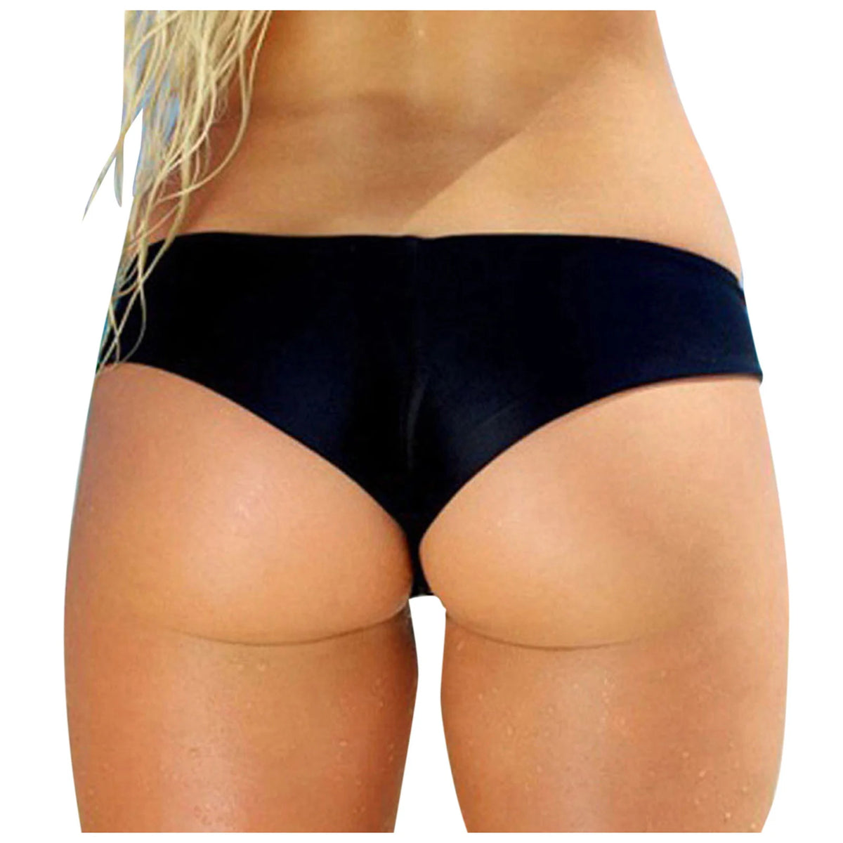 Women Vintage Print Low Waist Brazilian Bikini Bottom Swimwear Briefs Beachwear Brazilian Bikini Bottom Side Tie Thong Bathing