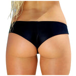 Women Vintage Print Low Waist Brazilian Bikini Bottom Swimwear Briefs Beachwear Brazilian Bikini Bottom Side Tie Thong Bathing
