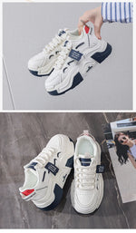Women Platform Sneakers Autumn Trend Casual Flats Female Fashion Lace Up Thick Soled Comfortable Increase Vulcanized Shoes2024