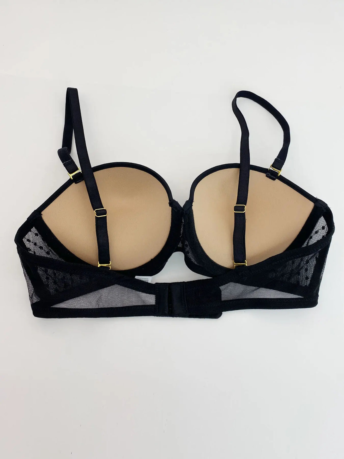 Sexy Lingerie European and American Style Corrugated Bra with Thin Upper and Thick Lower Padding, Side Breast Support, Soft Underwire, Small Chest, Anti-Gathering, Anti-Sagging, Lift-Up Bra