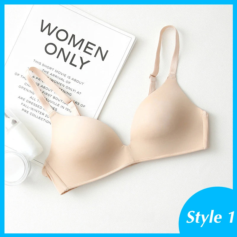 Seamless Bras for Women Push Up Bras No Wire Brassiere A B Cup Underwear Sexy Bralette Three Quarters(3/4 Cup)Lingerie