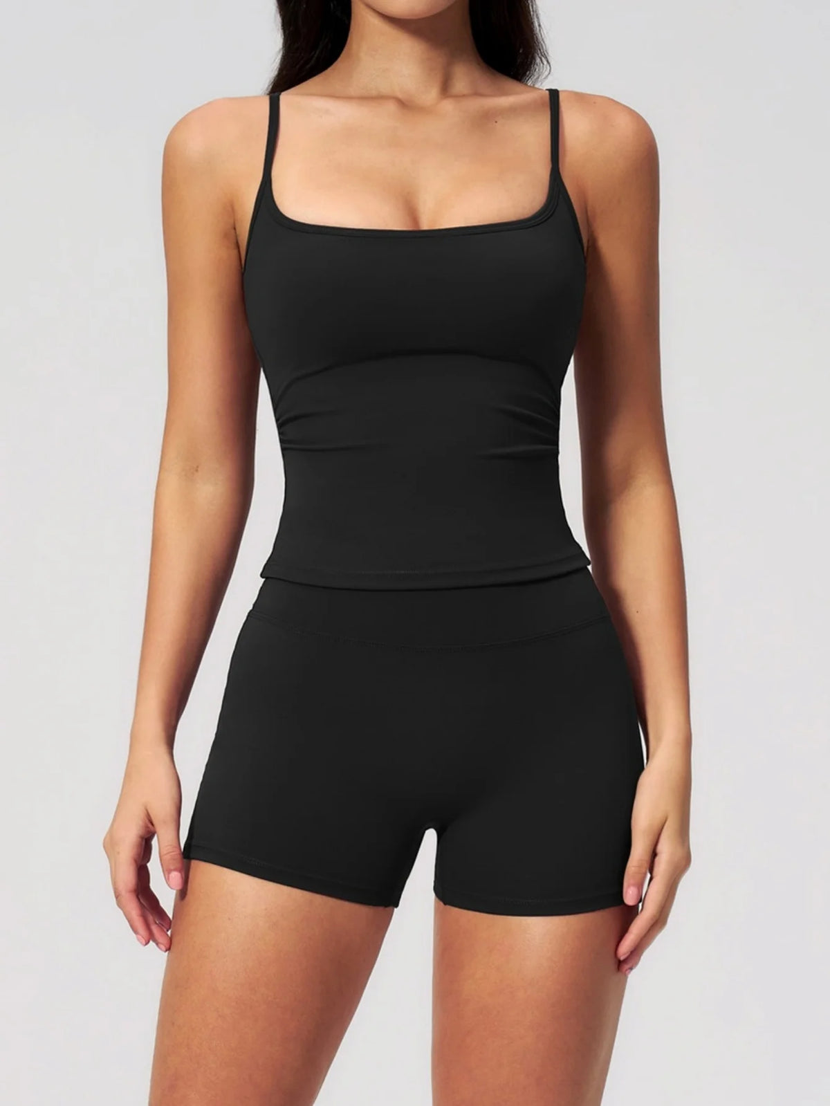 2 Piece Shaved Yoga Sets Women Hip Lifting Shorts Fitness Suit Outdoor Leisure Running Slimming Sports Vest Workout Tracksuit