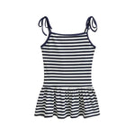 Sweet Double-shoulder Strap Striped Color-block Camisole For Women Unique Design Patchwork Pure Desire Dress Elegant Casual WIKO