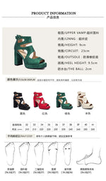Summer Sexy Gladiator Women Sandals Designer Peep Toe Hollow Out High Heels Platform Party Ladies Shoes Zipper Sandales Femmes