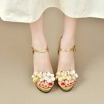 Women Sandals Fashion High Heel Sandals Luxury Banquet Party Dress Sandal Summer Open-toe Women High Heel Sandals
