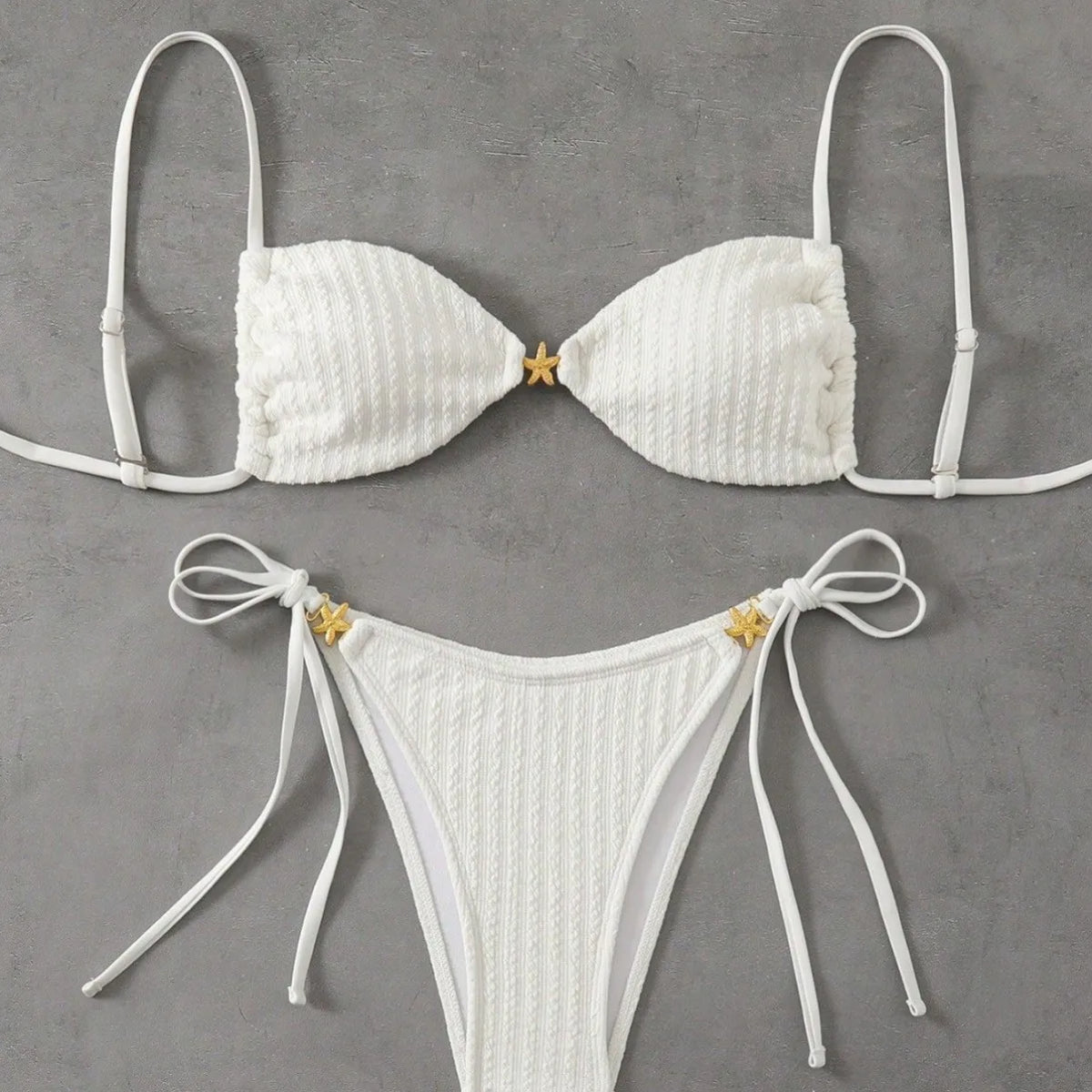 Solid Split Swimsuit Women 2 Piece Triangle Bandage High Cut Thong Bikini Push Up Summer New Sexy Bathing Suit Beachwear