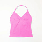 NCLAGEN Gym Longline Strappy Top Women Seamless Yoga Tank With Removable Pads V Neck Workout Clothes Sports Running Fitness Vest
