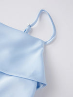 WomensTank Tops Solid Color Satin Cowl Neck Spaghetti Strap Going Out Vest Summer Daily Casual Elegant Camis Streetwear