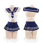 Sexy JK Uniform Lingerie Set for Women Plus Size Pure Desire Student Style Cos Sailor Suit Academy One-Piece Crotchless Lingerie