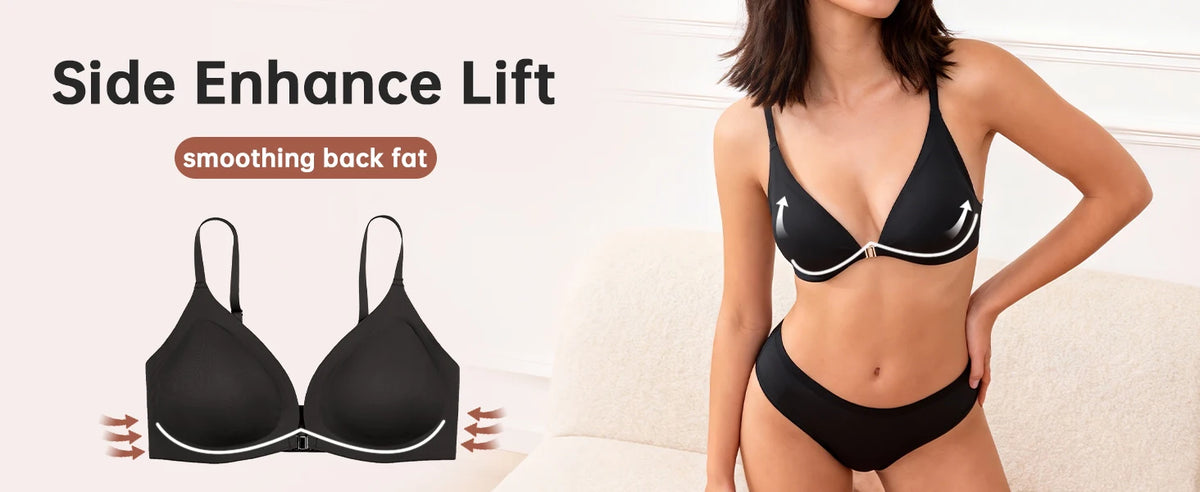 7pcs Bra and Panty Set Women's Lingerie Seamless Push-Up Wireless Bras with Removable Padding Basic Everyday T-Shirt Lingerie