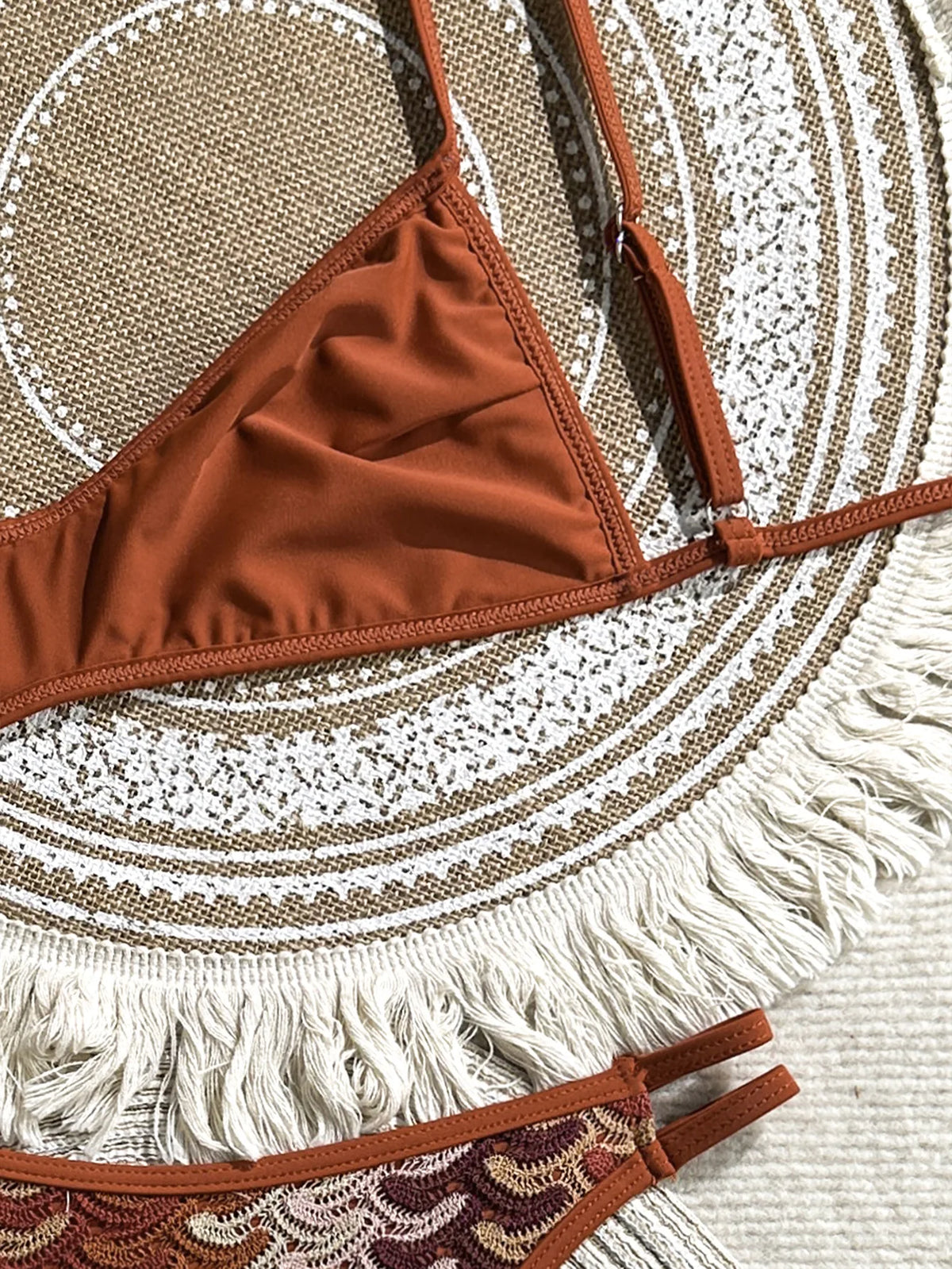 2026 Sexy Printed High Leg Cut Crochet Bikini Female Swimsuit Women Swimwear Two-pieces Bikini Set Bather Bathing Suit Swim Lady
