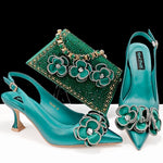 doershowItalian niceShoes With Matching Bags Set Italy African Women's Party Shoes and Bag Sets peach Color Women shHQS1-25
