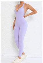 Backless Gym Jumpsuit Sport Overalls Women Nylon Yoga Workout Clothes for Women Fitness Clothing Gym Sets Womens Outfits