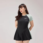 New Swimsuit Women's One-piece Flat Corner Pants Long Conservative Fairy StyleSlimming One-piece Hot Spring Swimsuit
