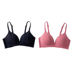 2Pcs/Set Underwear 3/4 Cup Push Up Bra Female S-XXL Seamless Bras For Women Non-wire Bra Sexy Lingerie