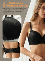Red Lace Bra and Panty Set Women Sexy Push Up Underwear Embroidered Elegant Bridal Lingerie Valentine’s Day Gift A3005