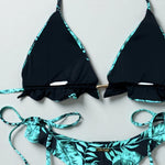 Sexy Triangle Chains Bikini Sets Micro Thongs Swimsuit Women Bathing Suit Biquini Bandage Beachwear Print Swimwear Thong Bikini