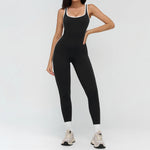 Women's Seamless Yoga Jumpsuit Sleeveless Pants One-piece Running Fitness Sports Jumpsuit Slim Fit Hip Lifting Tracksuit