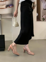 Summer Closed Toe Sandals Buckle Strap Summer Heels Mary Jane Thick Heels French Shallow Lolita Sandals OL Dress Shoes New 2026